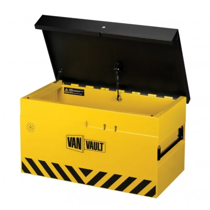 Van Vault Tipper S10830 Security Storage Box – 80kg Capacity, Large Yellow Steel Tool Chest (3 Drawers, Lockable)