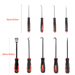TM1016_1 9pcs Scraper, Hook and Pick Set