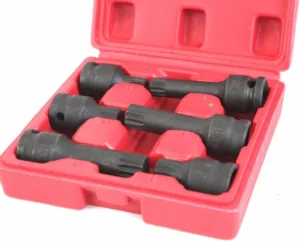 6pc 1/2" Sq Dr Impact Spline Socket Bit Set
